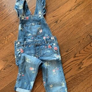 Gap Girls Floral Overalls